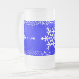 Flacons de neige givrés 16 oz de verre givrée Mug