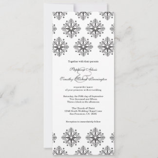 Flacons de neige noirs + blancs invitation de mari