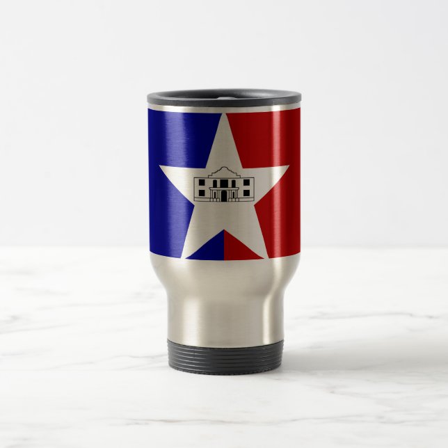 Flag of San Antonio, Texas Travel Mug (Centre)