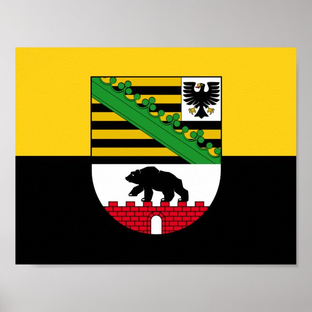 Flag of Saxony-Anhalt Poster (Devant)