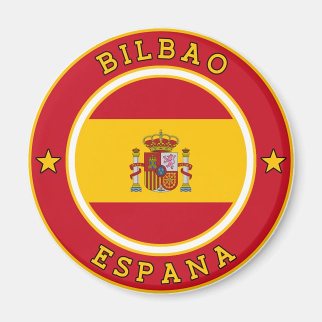 Flag Of Spain & Text Magnet (Devant)