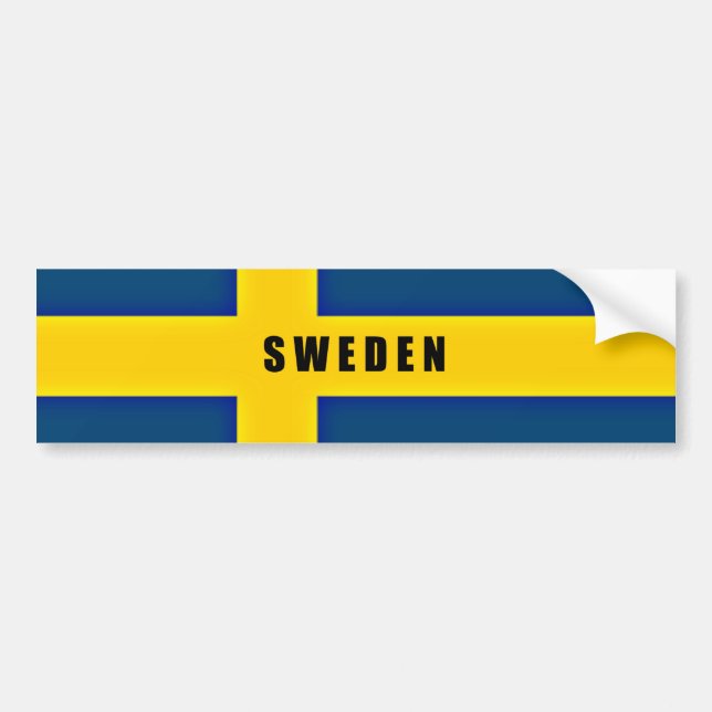 Flag of Sweden Bumper Sticker (Devant)