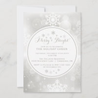 FLAKES DE NEIGE BOKEH CHRISTMAS INVITATION PARTI
