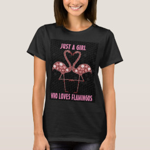 flamand rose étincelant aime les t-shirts flamants