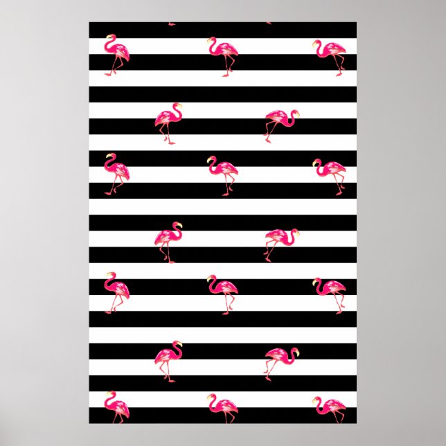 flamant, affiche flamingo, affiche de cuisine, (Devant)