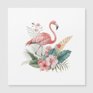 Flamant aux fleurs