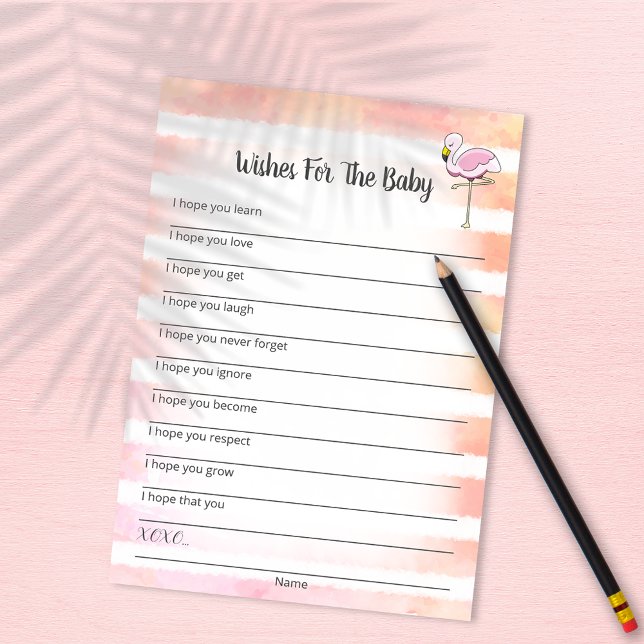 Flamant rose À Rayures De Corail Désire Pour Carte (Créateur téléchargé)