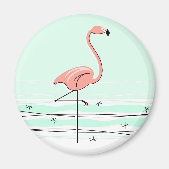 Flamant rose Aqua aimant (Devant)