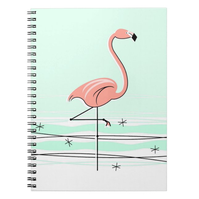 Flamant rose Aqua carnet (Devant)