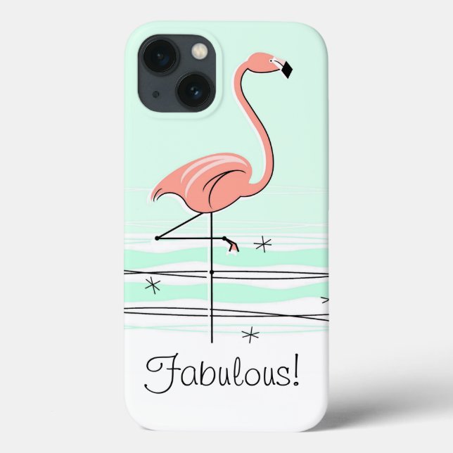 Flamant rose Aqua "Fabulous !" coque ipad (Verso)