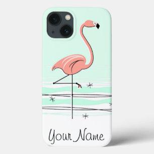 Flamant rose Aqua 'Nom' iPad Mini coque