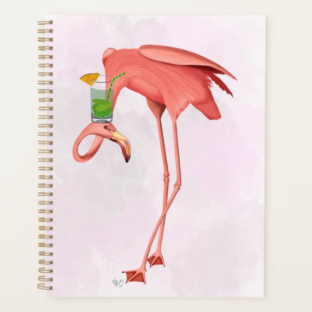 Flamant rose avec Cocktail (Devant)