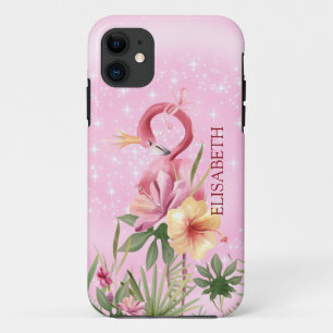 Flamant rose avec Coque de la Couronne coque iphon