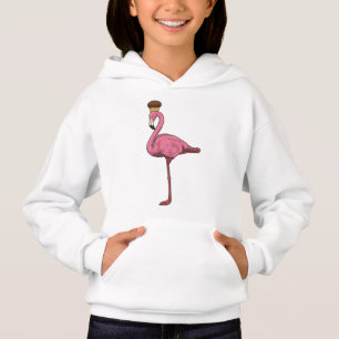 Flamant rose avec muffin