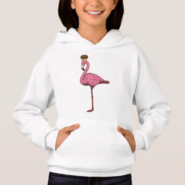 Flamant rose avec muffin (Devant)