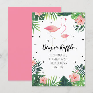 Flamant rose Baby shower à thème  Déchets Carte Ra