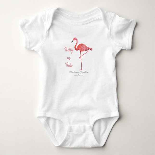 Flamant rose | Bébé fille | Body (Devant)