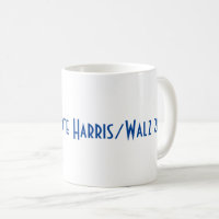 Flamant rose bleu avec tasse perles. Vote Harris/W