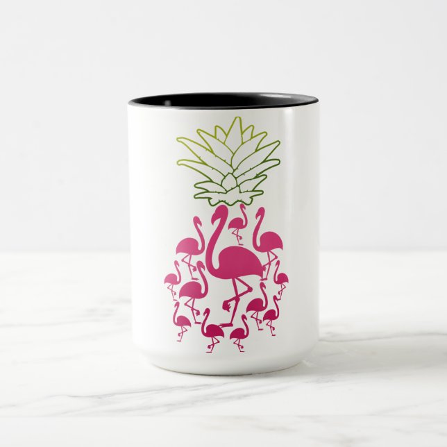 Flamant rose Bousseline mignonne | Cadeaux de Mug (Centre)