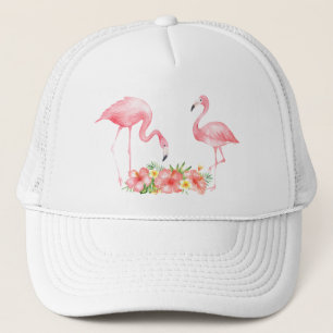 Flamant rose Casquette de baseball tropical