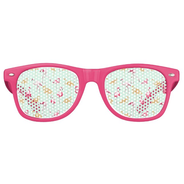 Flamant rose cool Retro Lunettes de soleil (Devant)