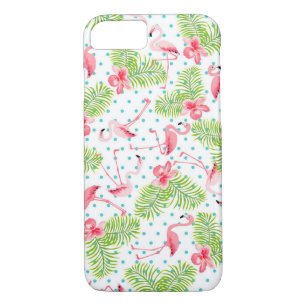 Flamant rose coque iphone tropical