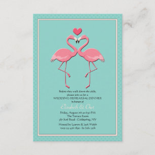 Flamant rose Couple Invitation