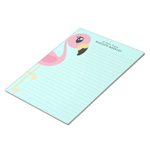 Flamant rose Cute Tropical Kids Bloc-notes fixe
