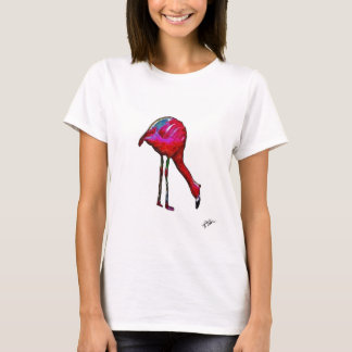Flamant rose D'Alimentation En T-Shirt Abstrait