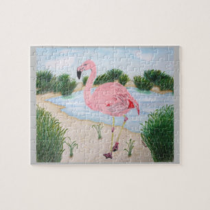 Flamant rose dans le Puzzle Marsh