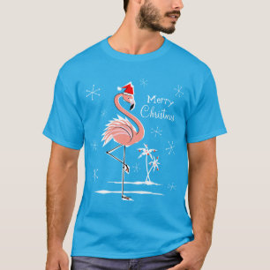 Flamant rose de Noël Joyeux t-shirt homme de Noël