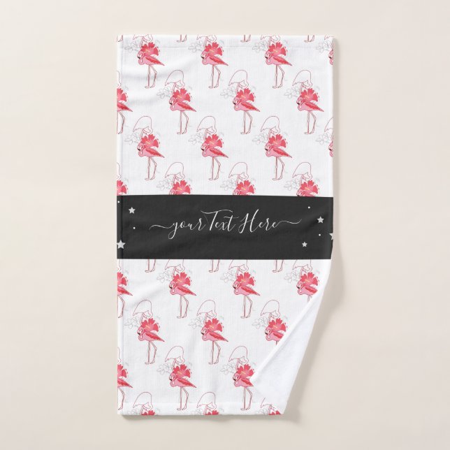 Flamant rose de noms personnalisé ,Cadeaux pour to (Serviette à main)