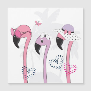 Flamant rose d'été : Illustration Vintage de plage