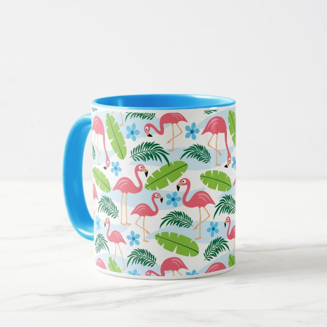 Flamant rose en Mug Paradise (Devant gauche)