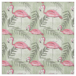 Flamant rose et tissu rose