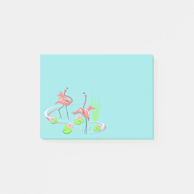 Flamant rose Fandango Duo 2 post-it note (Devant)
