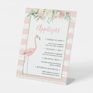 Flamant rose Floral Appetity buffet panneau de fêt