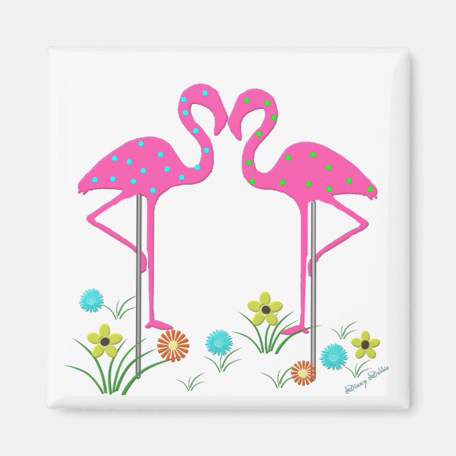 Flamant rose Garden Magnet (Devant)