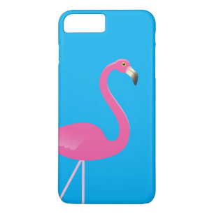 Flamant rose iPhone 7 Plus Coque bleu
