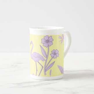 Flamant rose jaune Porcelaine fine Mug