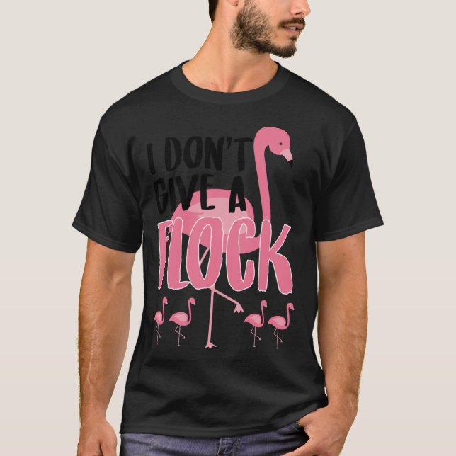 Flamant rose Je ne donne pas un Sweat - shirt à ca (Devant)