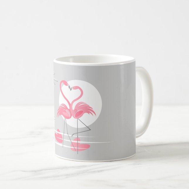 Flamant rose Love mug (Devant droit)