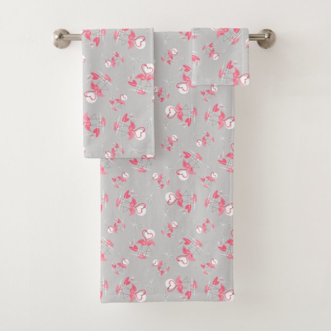 Flamant rose Love Multi Serviette (En situation)