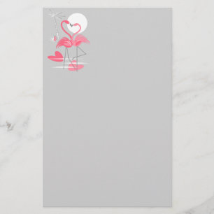 Flamant rose Love papeterie