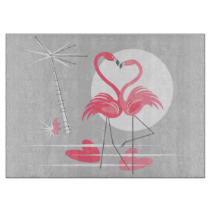 Flamant rose Love planche à découper