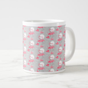 Flamant rose Love Tiled mug jumbo