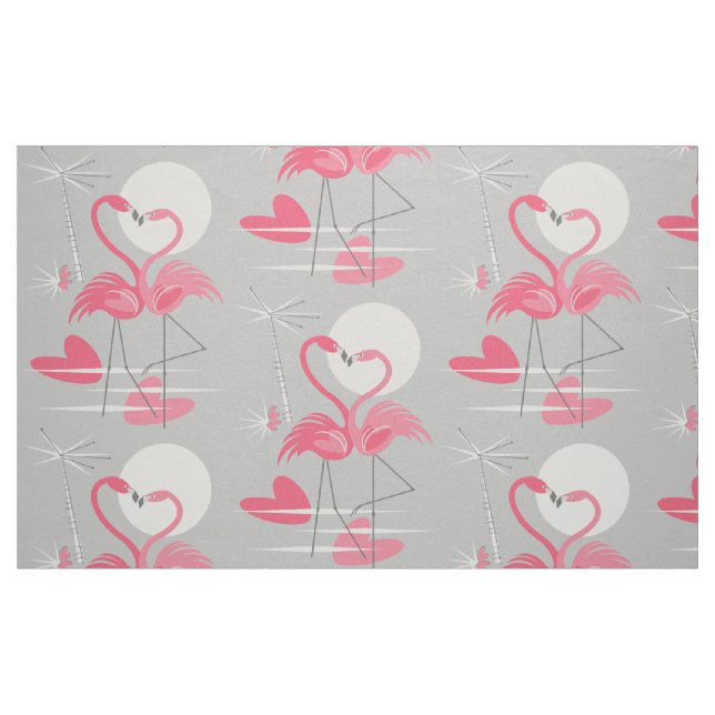Flamant rose Love tissu large (Fat Quarter)