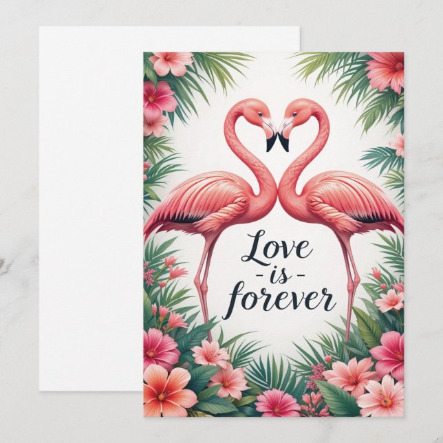 Flamant rose Love Tropical Decor (Devant / Derrière)