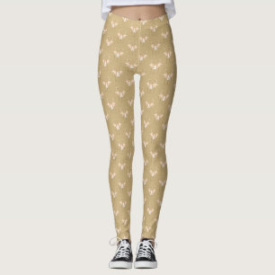 Flamant rose Mariage leggings carrelés