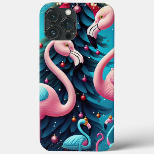 Flamant rose Noël iPhone / coque ipad